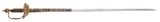 "Spanish Officer’s Smallsword – Blue & Gilt Blade with Royalist Motto (SW1989)"