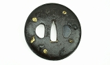 "Iron Tsuba Shakudo Rim Seashell Motif (MGJ52)" - 1 of 2