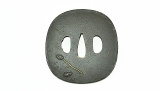 "Iron Tsuba with Arrows and Oni (MGJ45)" - 1 of 3