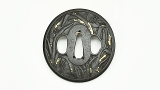 "Iron Tsuba Foliage with gold highlights (MGJ96)" - 2 of 2