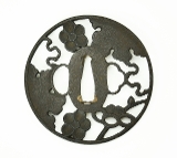 "Sukash Tsuba with Floral Motif (MGJ40)" - 3 of 3
