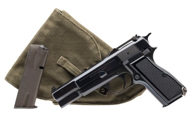 "FN HI POWER PISTOL 9MM SLOTTED TANGENT SIGHT WITH LANYARD LOOP RIG (D2025-02337) DTX"