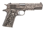 "Colt Government Kevin Johnson Engraved Texas Ranger 1911 Pistol .45 ACP (025-02144) DTX"