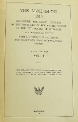 "Book: “Abridgment Message and Documents 1915, Vol. 1 and Vol. 2" (BK387)" - 2 of 4