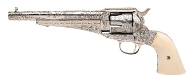 "Ken Hurst Engraved Remington 1875 w/ Ivory Grips (51245)"