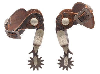 "Crockett Silver Spurs with Jumbo Straps (MIS70159) CONSIGNMENT"