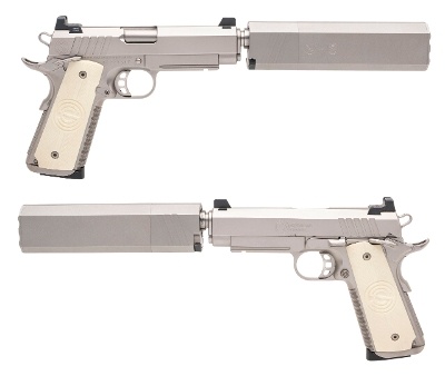 "Nighthawk Custom 1911 x SilencerCo Osprey 45K Summit Package .45 Auto (L2025-11235/6) (L2025-08951/2) Consignment"