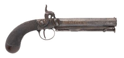 "Beautiful Case Hardened English Box Lock Percussion Pistol (AH8562)"