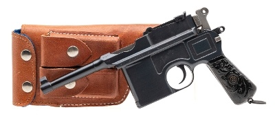 "Mauser C-96 Bolo W/ Carved Gutta Percha Grips (L2025-08166) "