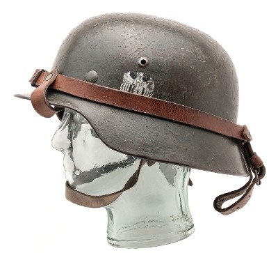 "Pre-World War II German single decal M35 steel helmet (12343625)" - Image 4 of 6