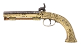 "Large All Metal Stocked Percussion Pistol Marked Hyde and Goodrich (AH4310) DTX" - 2 of 6