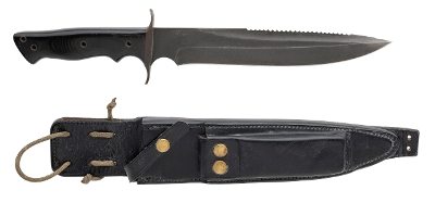 "WALTER BREND CUSTOM MODEL 2-9 FIGHTING KNIFE W/SHEATH (68630)" - Image 1 of 6