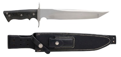 "WALTER BREND MODEL 2-10 TANTO CUSTOM KNIFE W/SHEATH (68634)" - Image 1 of 8
