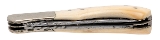 "CLYDE FISCHER TRAPPER #2 IVORY 2 BLADE CUSTOM FOLDING KNIFE (68706)" - 6 of 9