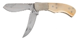 "CLYDE FISCHER TRAPPER #2 IVORY 2 BLADE CUSTOM FOLDING KNIFE (68706)" - 2 of 9