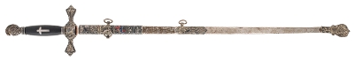 "Antique Masonic Knights Templar Sword (12341925) USED DTX" - Image 1 of 16