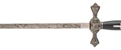 "Antique Masonic Knights Templar Sword (12341925) USED DTX" - Image 14 of 16