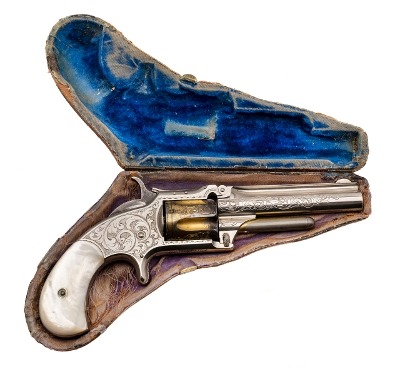 "Beautiful New York Engraved Presentation Smith & Wesson 1 ½ Model in Pipe Casing (50961)" - Image 1 of 13