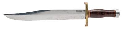 "1950's RANDALL 12-13 THORP BOWIE KNIFE W/ BROWN BUTTON SHEATH (68608)" - Image 2 of 9