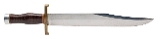 "1950's RANDALL 12-13 THORP BOWIE KNIFE W/ BROWN BUTTON SHEATH (68608)"