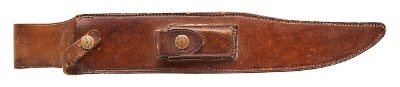 "1950's RANDALL 12-13 THORP BOWIE KNIFE W/ BROWN BUTTON SHEATH (68608)" - Image 8 of 9