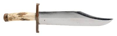 "1950’s STAG HANDLE RANDALL 12-11 SMITHSONIAN BOWIE W/ HEISER SHEATH (68612)" - Image 1 of 8