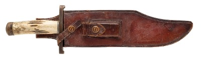 "1950’s STAG HANDLE RANDALL 12-11 SMITHSONIAN BOWIE W/ HEISER SHEATH (68612)" - Image 3 of 8