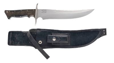 "WALTER BREND MODEL 5-10 #002 CUSTOM KNIFE W/SHEATH (68633)" - Image 1 of 9