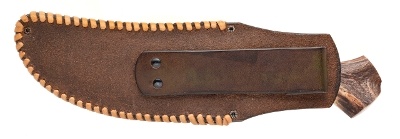 "TREEMAN KNIVES – JIM BEHRING CUSTOM SCAGEL STYLE SKINNER W/SHEATH (68641)" - Image 4 of 9