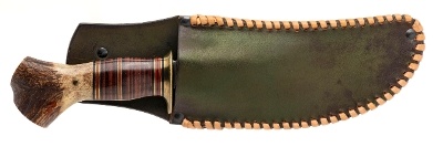 "TREEMAN KNIVES – JIM BEHRING CUSTOM SCAGEL STYLE SKINNER W/SHEATH (68641)" - Image 2 of 9