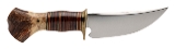 "TREEMAN KNIVES – JIM BEHRING CUSTOM SCAGEL STYLE SKINNER W/SHEATH (68641)" - Image 1 of 9