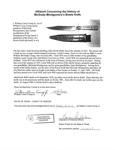 "Rare & Historic Alfred Hunter Bowie Knife Recovered from The Battle of San Jacinto (K10241)" - Image 9 of 20