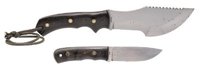 "DAVE BECK CUSTOM WSK TRACKER W/ COMPANION BLADE & SHEATH (68631)" - Image 1 of 13