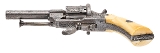 "Small Framed Relief Etched & Scroll Engraved Pinfire Revolver W/ Ivory Grips (50973)" - 8 of 9