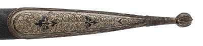 "Fine Niello-Decorated Caucasian Kindjal (Qama), Dagestan (Kubachi), Late 19th Century (68464)" - Image 5 of 12