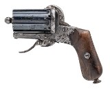 "Meyers Brevette Small Pinfire Pepperbox Revolver (50986)" - 1 of 7