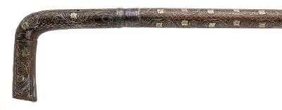 "Ottoman Empire Decorated Dagger Cane (69503)" - Image 2 of 16