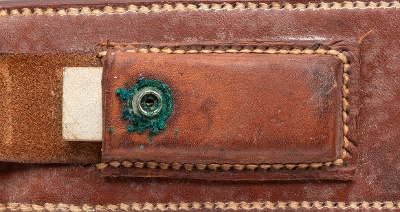 "RANDALL MODEL 12-13 THORP BOWIE SHEATH ONLY WITH WHITE STONE (68749)" - Image 2 of 4