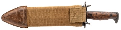 "WW1 1917 PLUMB BOLO KNIFE WITH A-K CO 1918 SHEATH (68674)" - Image 4 of 8