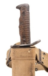 "WW1 PLUMB 1917 BOLO KNIFE W/SHEATH & BELT (68673)" - Image 11 of 11