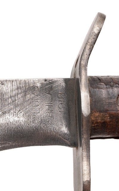 "WW1 PLUMB 1917 BOLO KNIFE W/SHEATH & BELT (68673)" - Image 4 of 11