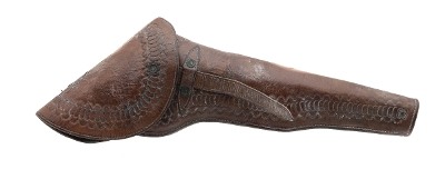 "Carved Colt Dragoon Flap Holster by Mario Hanel (AC547)" - Image 2 of 3