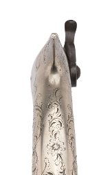 "Large All Metal Saw Handle Percussion Pistol with American Motifs (AH4309)" - 5 of 6