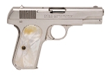 "Nickel Colt 1908 Semi-Automatic 380 W/ Pearl Grips (L2026-02163) " - 1 of 6