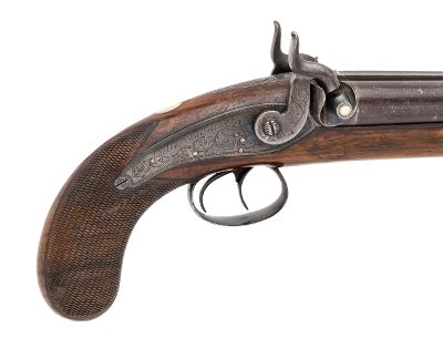 "Double Cased Pair of Double Barrel Percussion Pistols by Rabone Brothers & Company (65337)" - Image 11 of 24