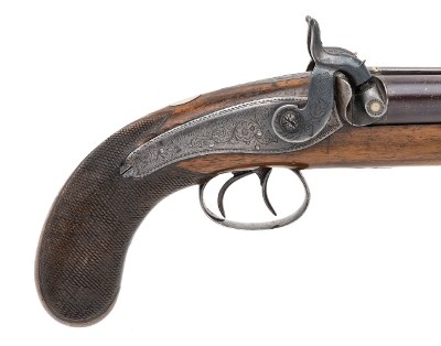 "Double Cased Pair of Double Barrel Percussion Pistols by Rabone Brothers & Company (65337)" - Image 3 of 24
