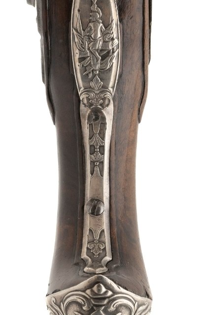 "Exquisite French Gilt Engraved Silver Mounted Flintlock Pistols (AH8059)" - Image 13 of 13