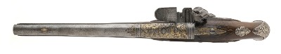 "Exquisite French Gilt Engraved Silver Mounted Flintlock Pistols (AH8059)" - Image 11 of 13