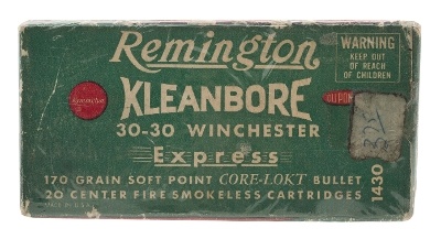 "30-30 Win. Remington Full Box Ammo (AM450)" - Image 1 of 2