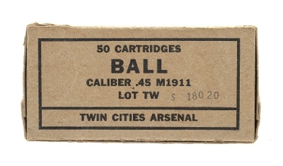 "US Military 45ACP 50rd Box Ball Ammo (AM159)" - Image 1 of 2